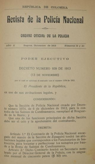 Revista Policía Nacional edición Nro. 19 y 20 Primera época
