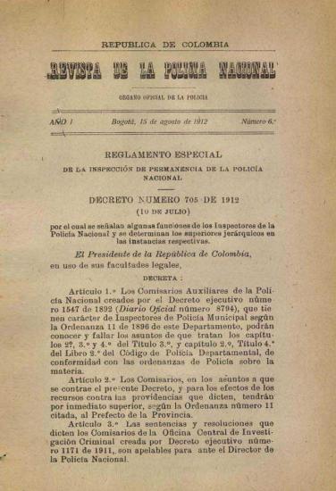 Portada de la Revista de la Policía