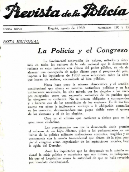 Portada de la Revista de la Policía