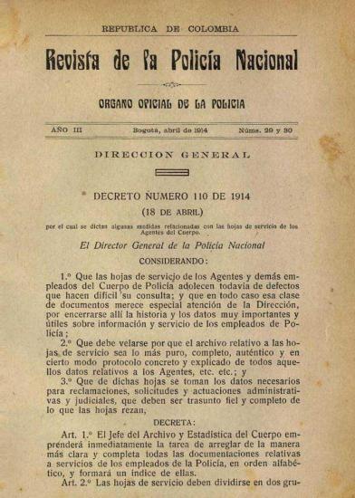 Portada de la Revista de la Policía