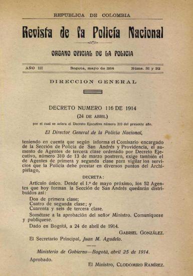 Portada de la Revista de la Policía