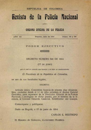 Portada de la Revista de la Policía