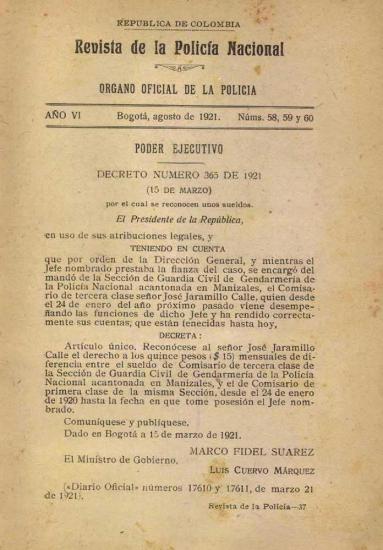 Portada de la Revista de la Policía